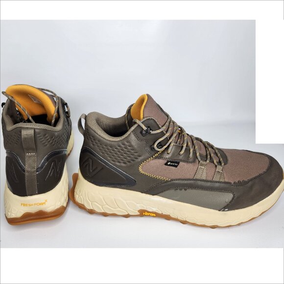 New Balance 14 Fresh Foam X Hierro Mid Gore-tex Wren/Bungee/Golden Hour Shoes - Picture 3 of 6